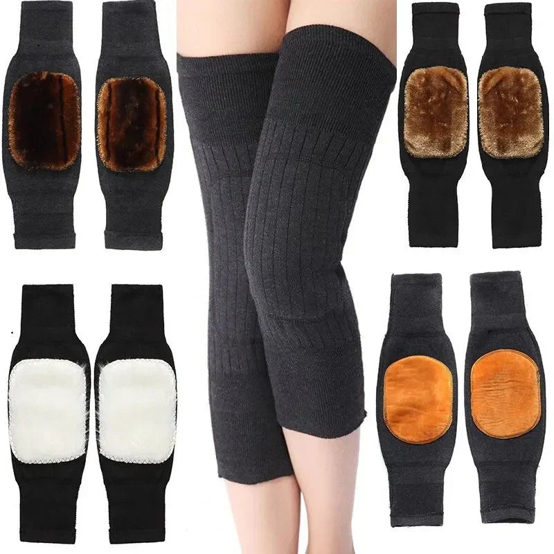 pair winter wool knee pads